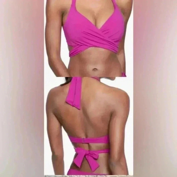 Athleta bikini top and bottom wrap halter top and full reversible bikini - Picture 9 of 9